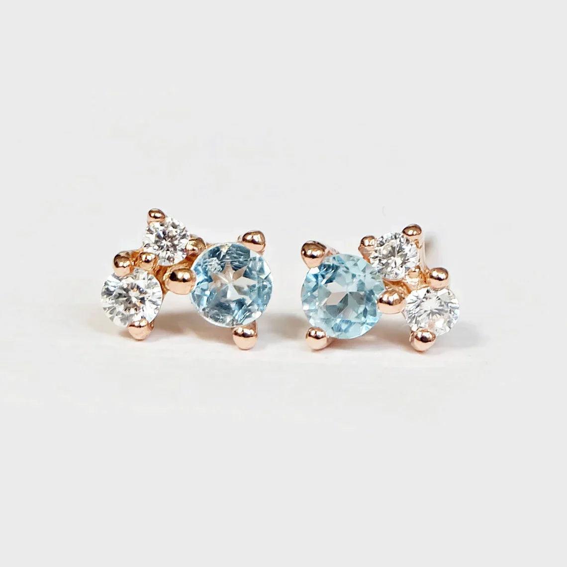 Aquamarine Earrings Olivia - SOVATS