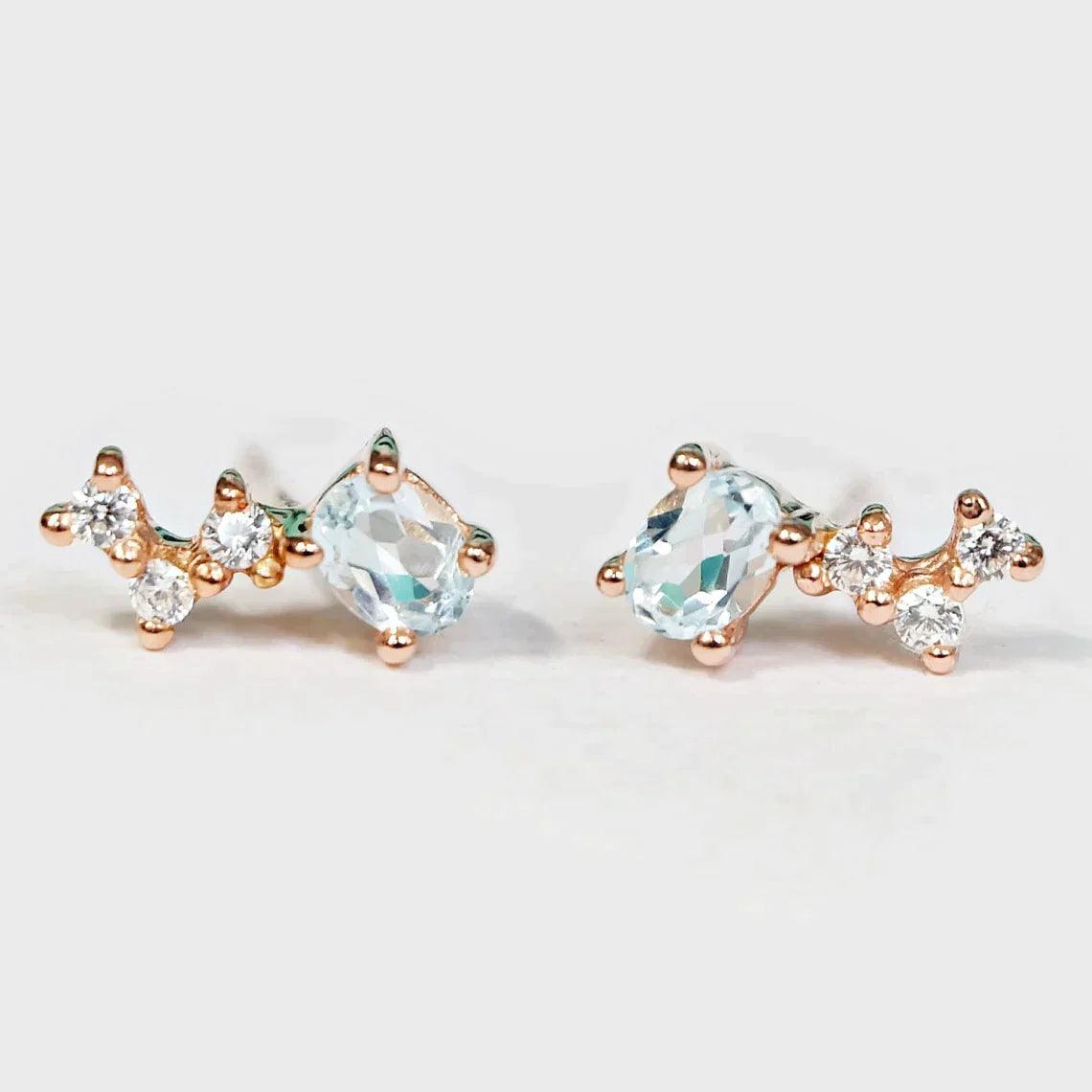 Gift Aquamarine Earrings Amity - SOVATS