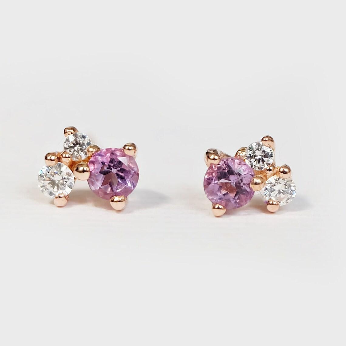 Amethyst Earrings Olivia - SOVATS