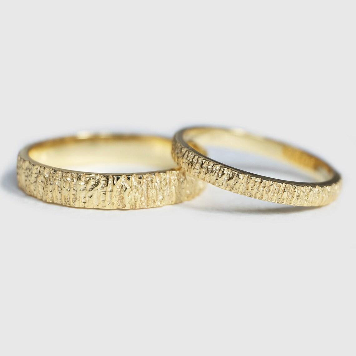 Textured Wedding Ring Set Nurul - SOVATS