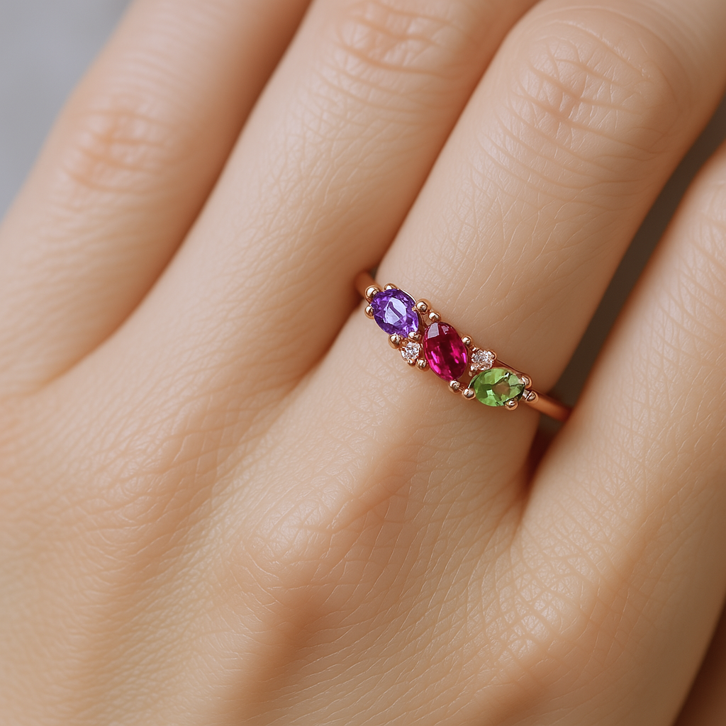 Quadruple Birthstone Ring Bena