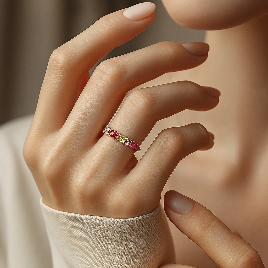 Quadruple Birthstone Ring Bena