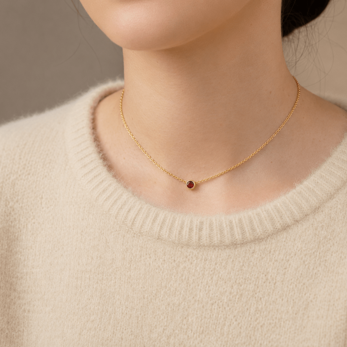 January's Birthstone Necklace Eldora - SOVATS