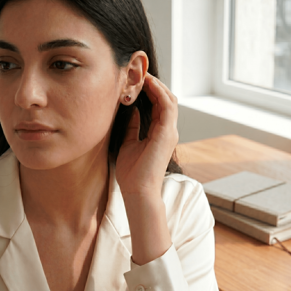 July's Birthstone Earrings Edda - SOVATS