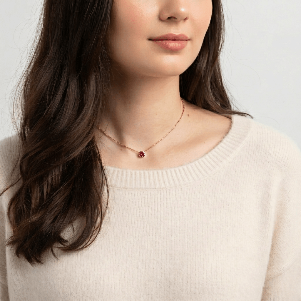 July's Birthstone Necklace Eldora - SOVATS