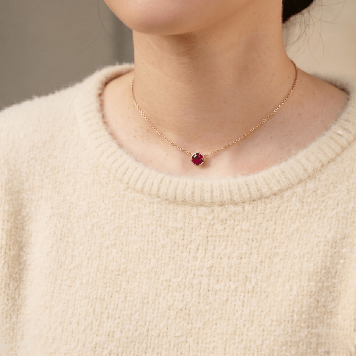 July's Birthstone Necklace Eldora - SOVATS