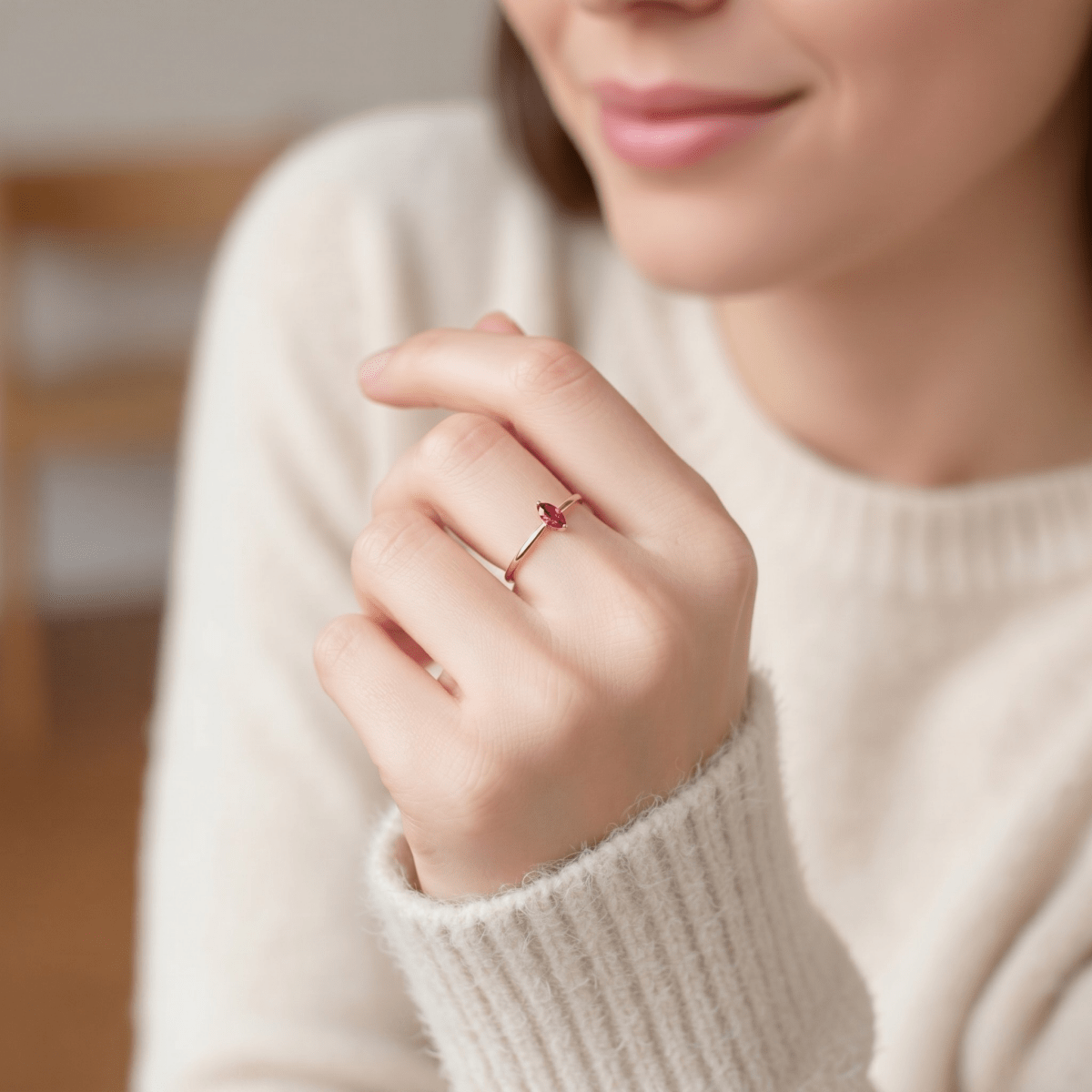 July's Birthstone Ring Sana - SOVATS