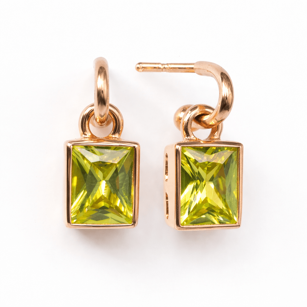 Lemon Quartz Gold Earrings Richa - SOVATS