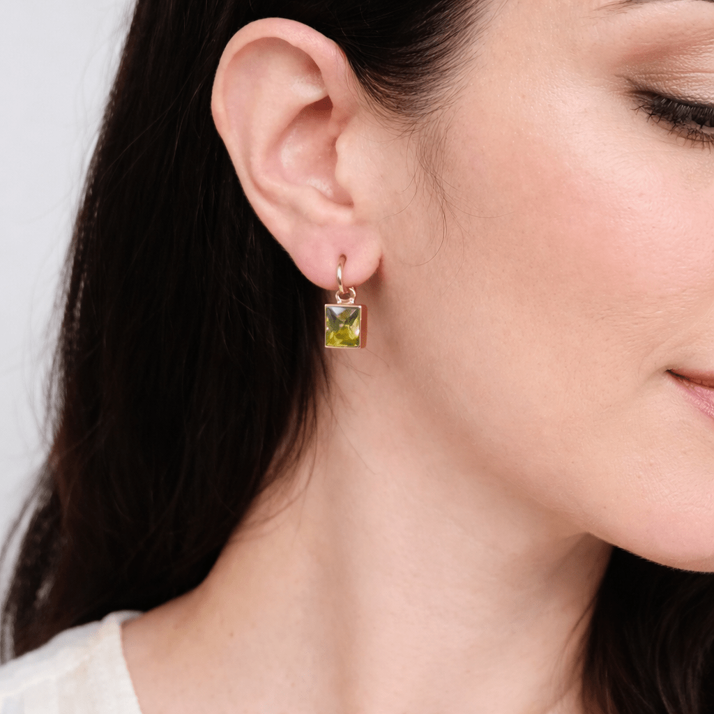 Lemon Quartz Gold Earrings Richa - SOVATS