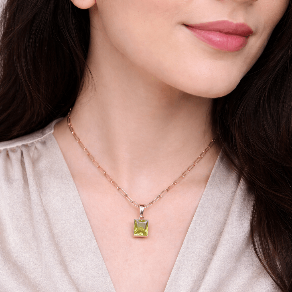 Lemon Quartz Gold Pendant Richa - SOVATS