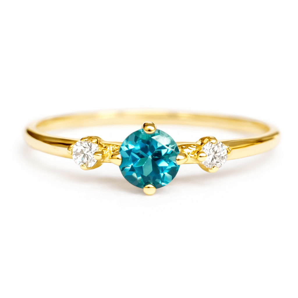 London Blue Topaz Diamond Ring Narcissa - SOVATS