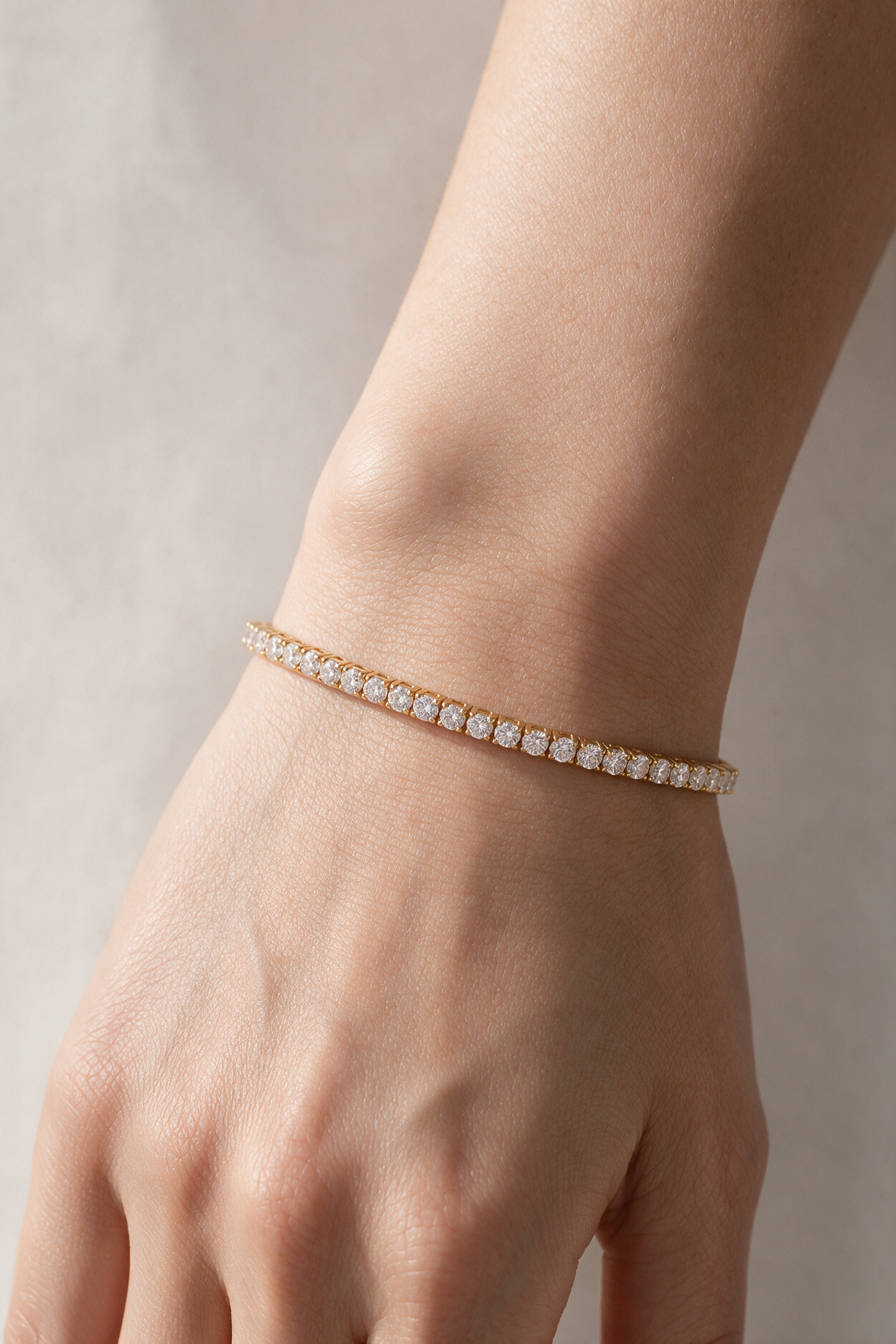 Round Lab Diamond Classic Tennis Bracelet