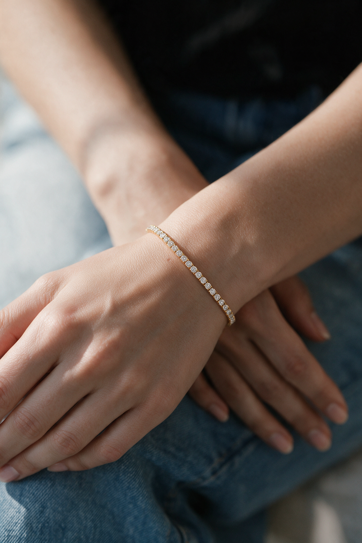 Round Lab Diamond Classic Tennis Bracelet