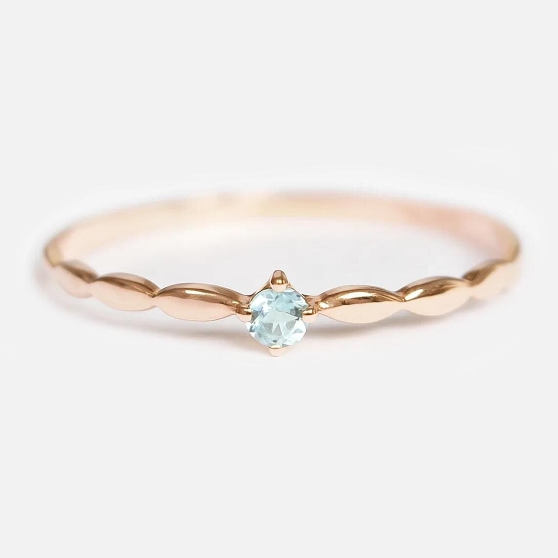 March's Birthstone Ring Amelia - SOVATS