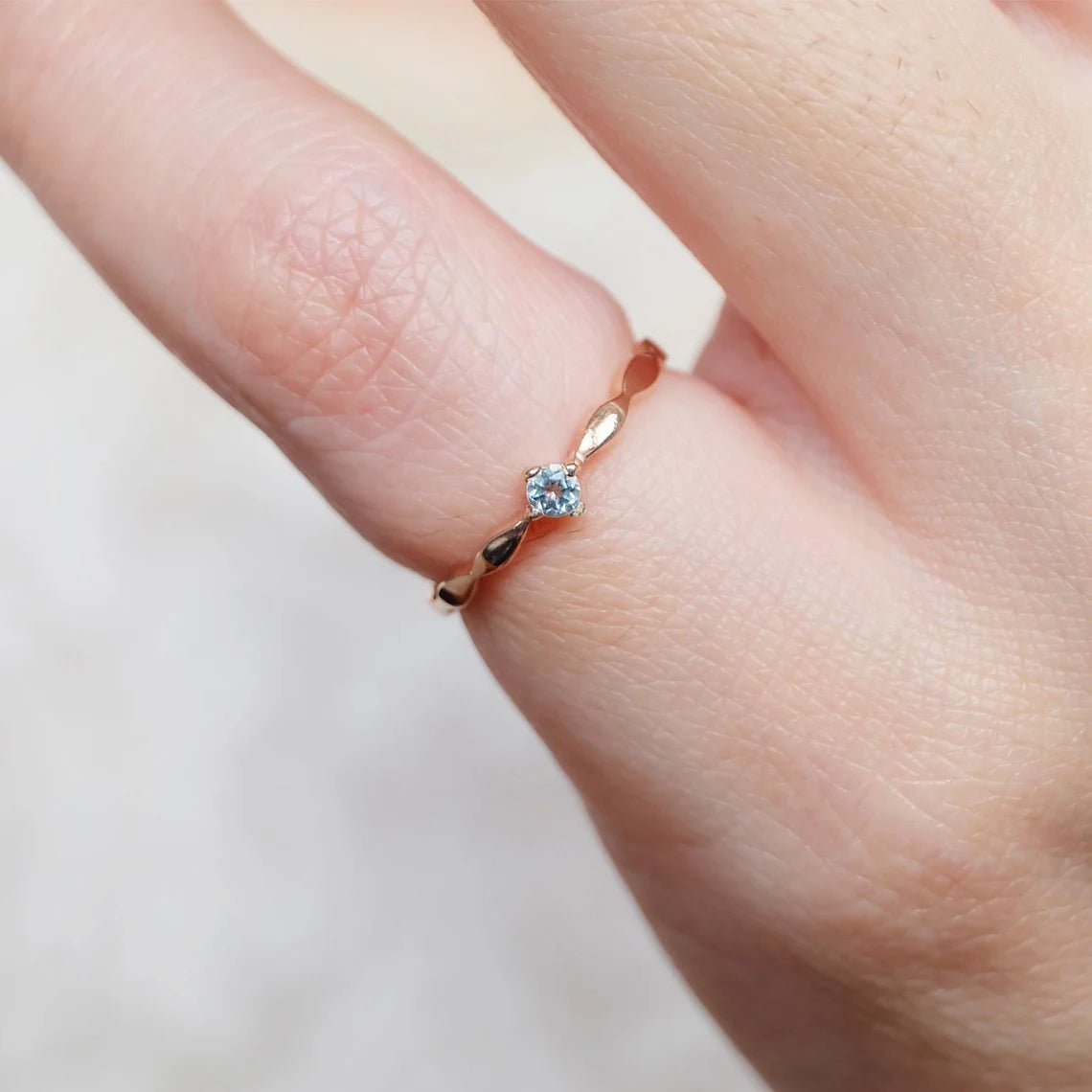 March's Birthstone Ring Amelia - SOVATS