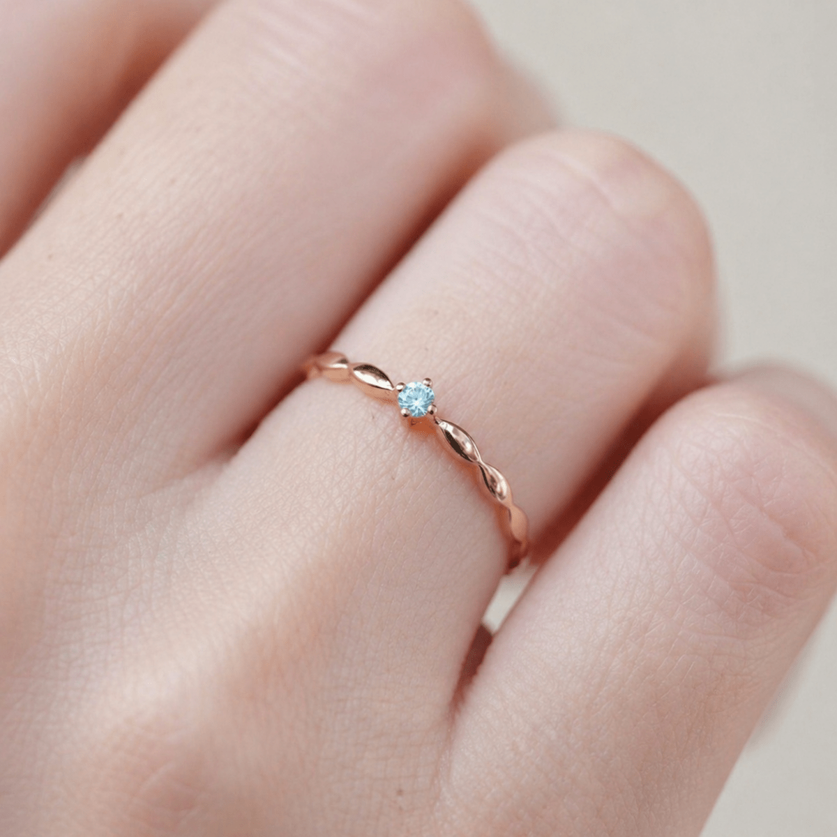 March's Birthstone Ring Amelia - SOVATS