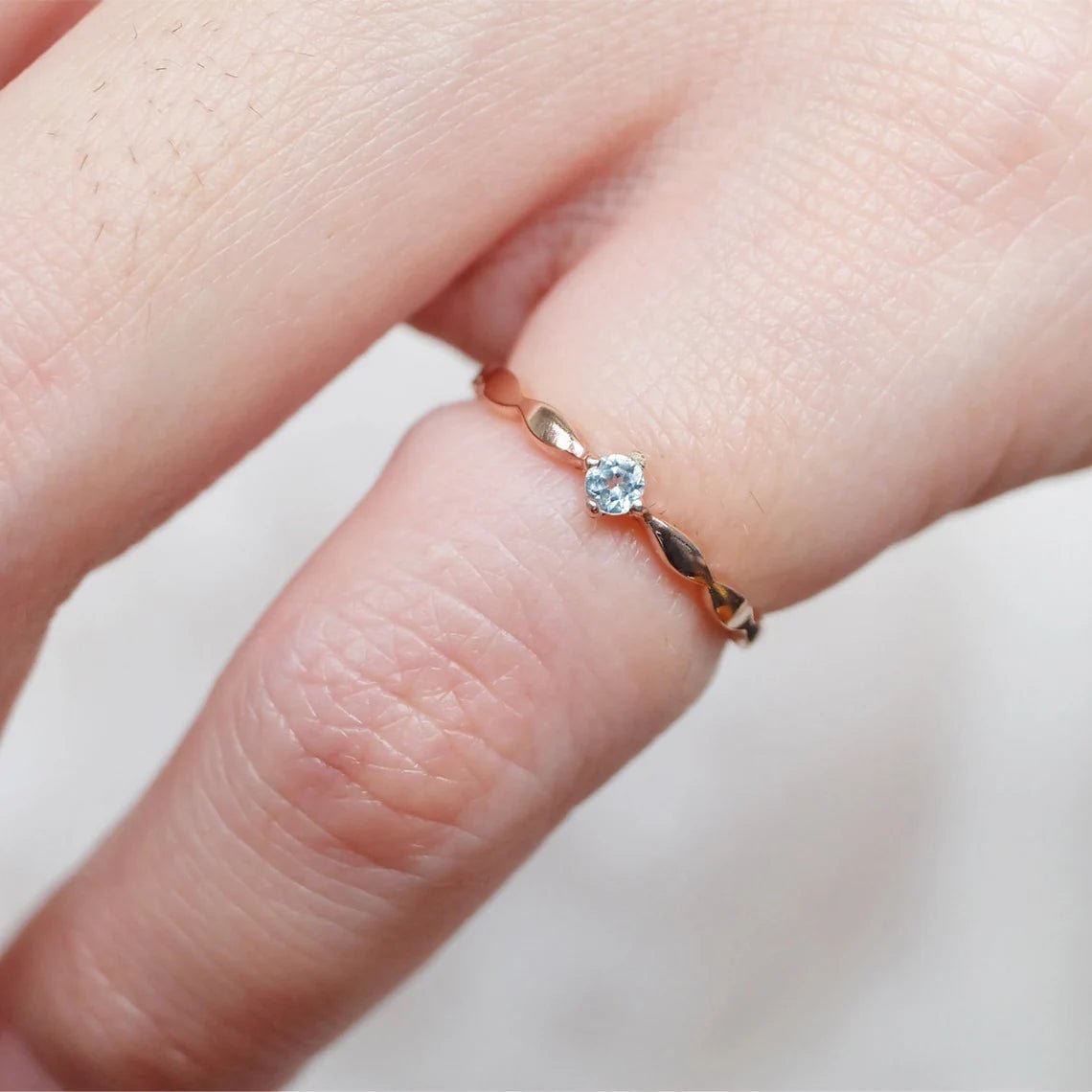 March's Birthstone Ring Amelia - SOVATS