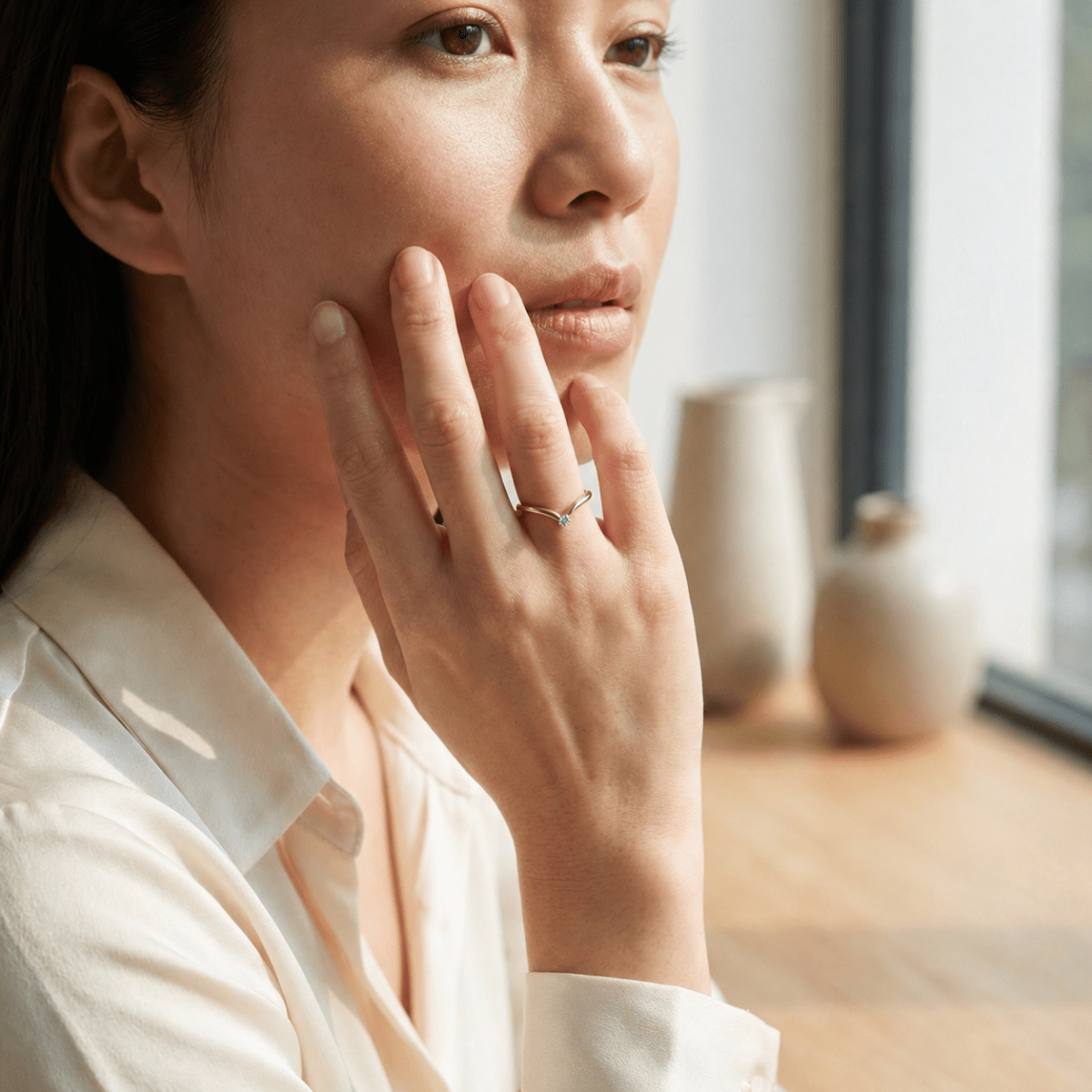March's Birthstone Ring Beluna - SOVATS