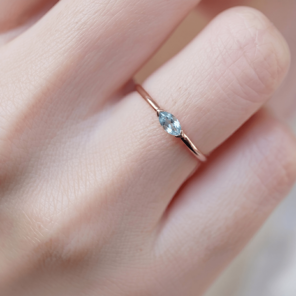 March's Birthstone Ring Cecilia - SOVATS