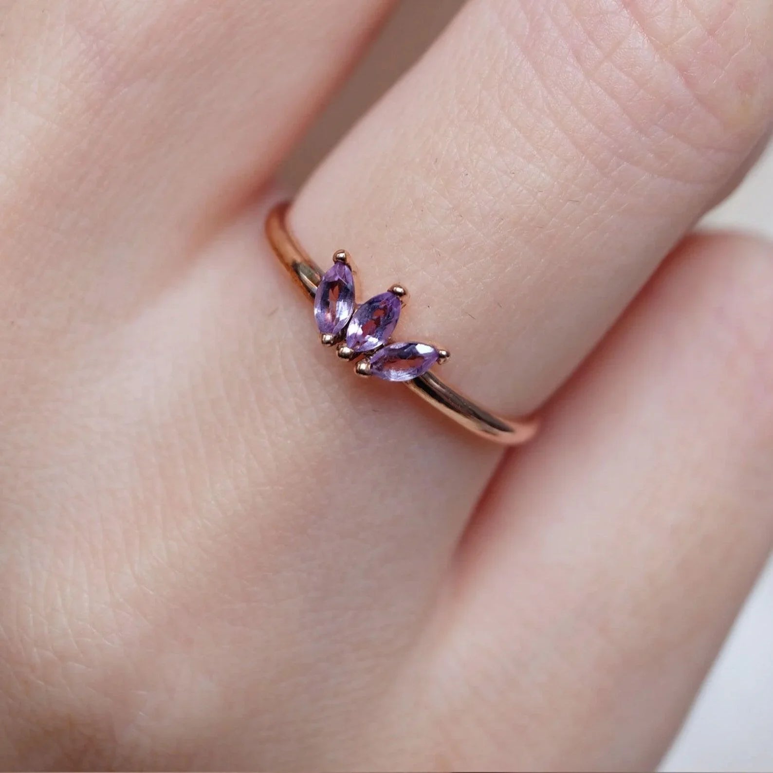 Marquise Amethyst Ring Sholto - SOVATS