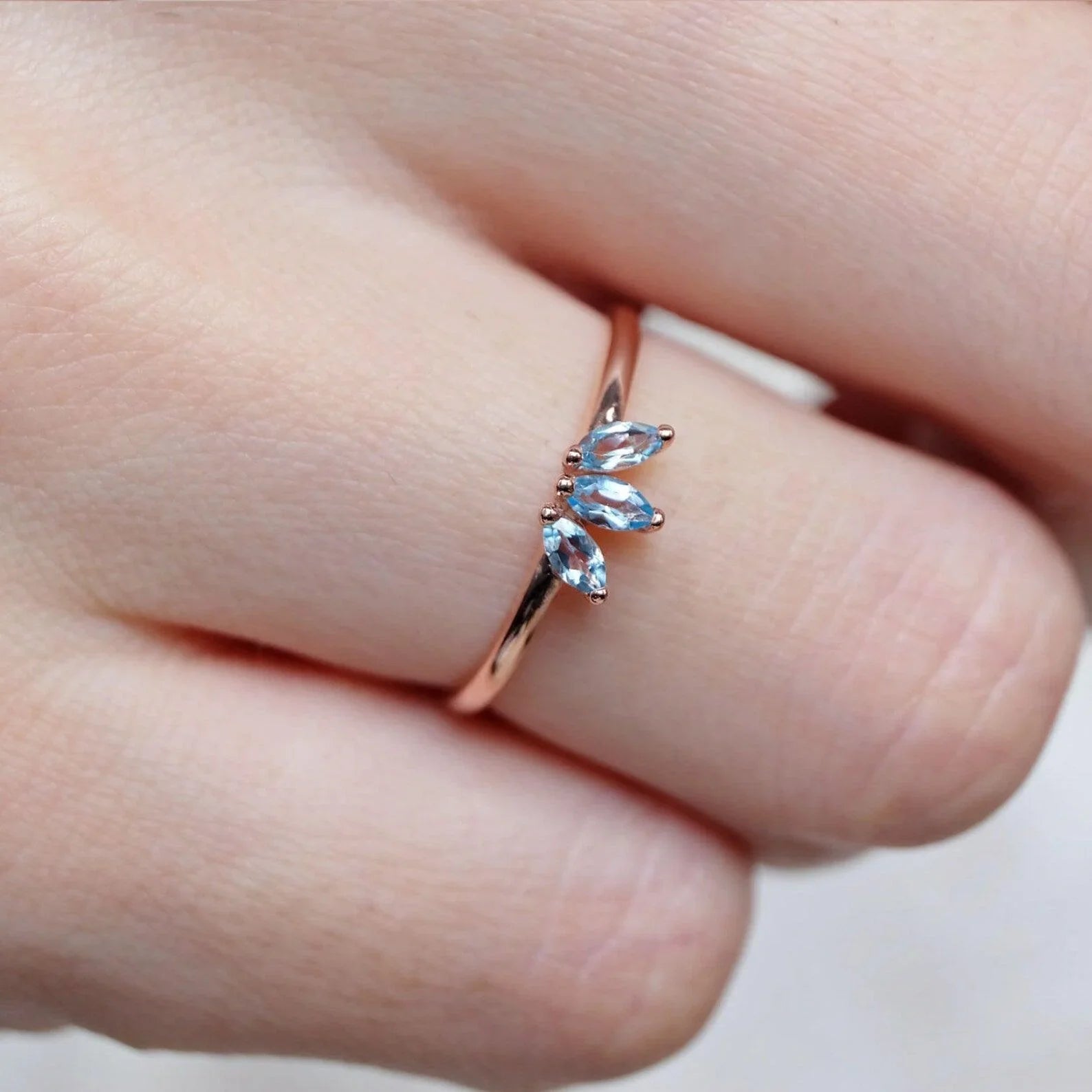 Marquise Aquamarine Ring Sholto - SOVATS