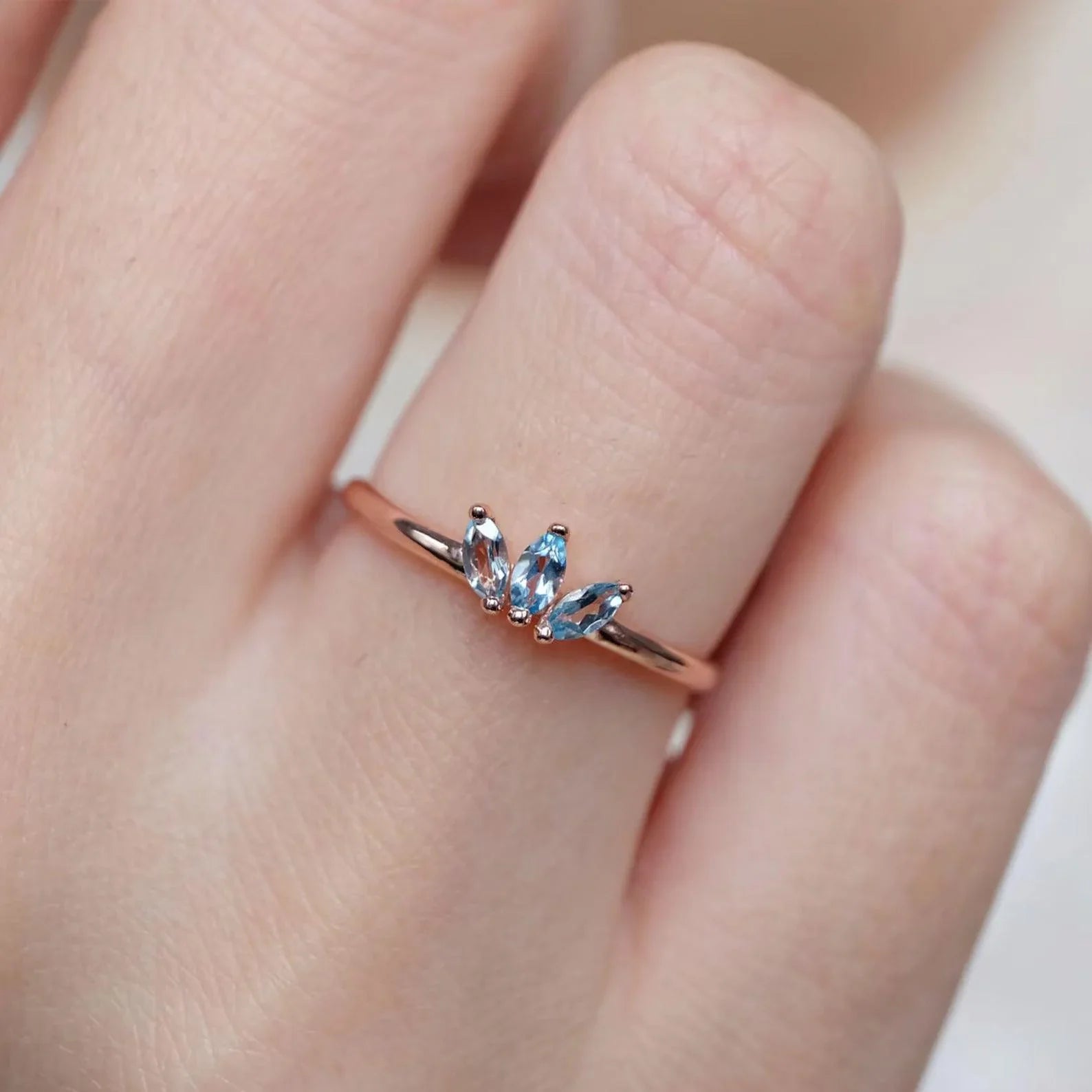 Marquise Aquamarine Ring Sholto - SOVATS