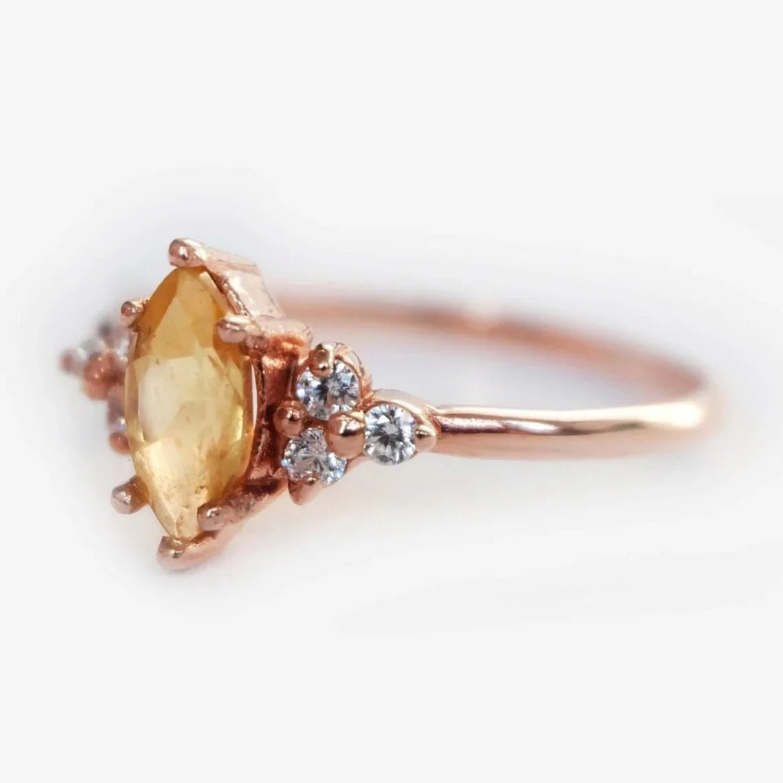 Marquise Citrine Diamond Ring Renée - SOVATS