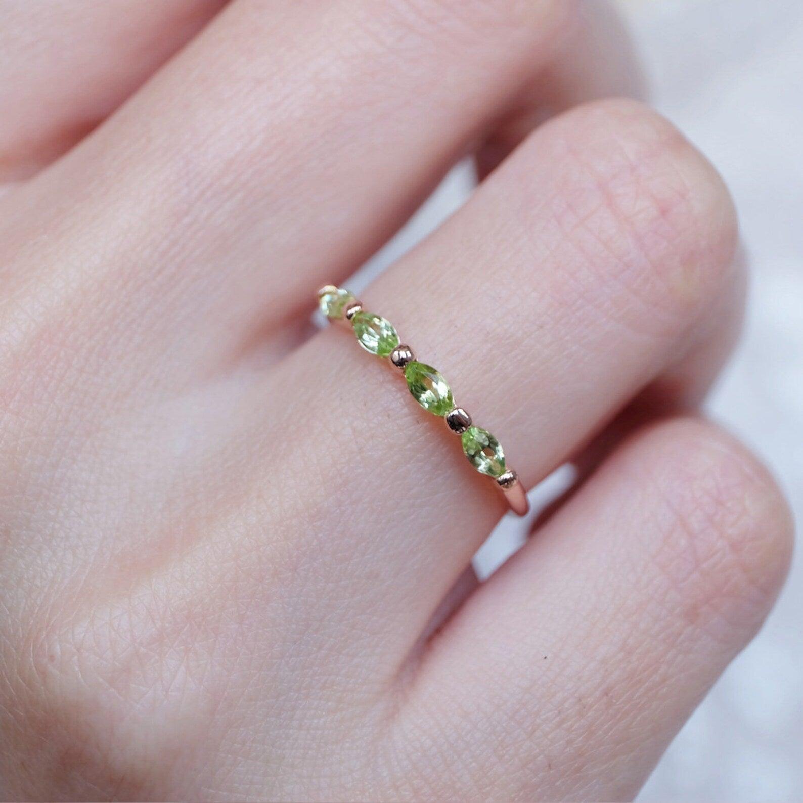 Marquise Peridot Ring Hiba - SOVATS