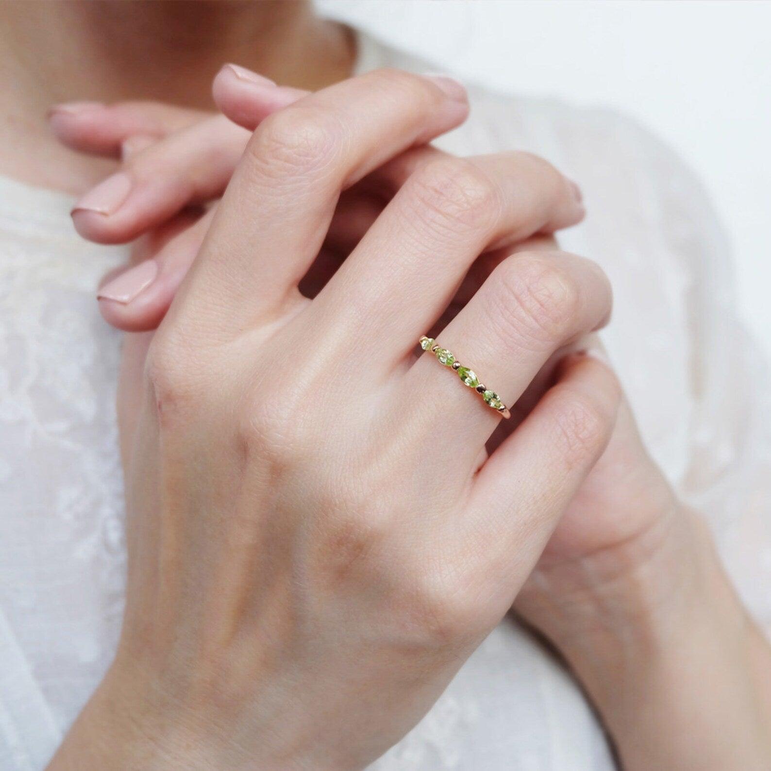 Marquise Peridot Ring Hiba - SOVATS