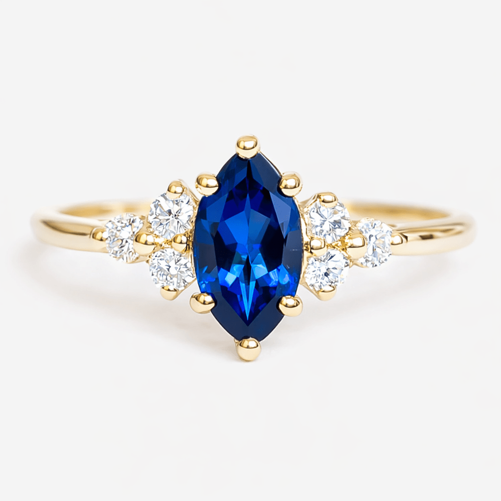 Marquise Sapphire Diamond Ring Renée - SOVATS