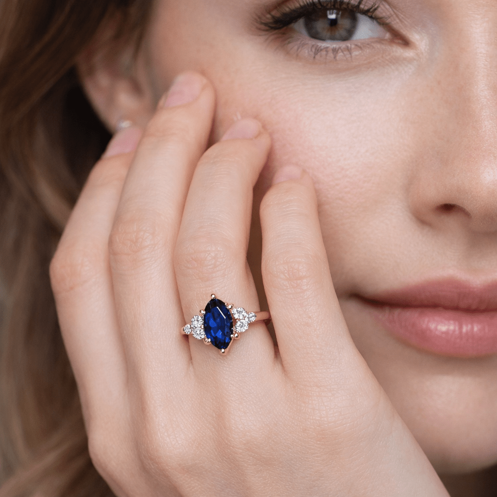 Marquise Sapphire Diamond Ring Renée - SOVATS