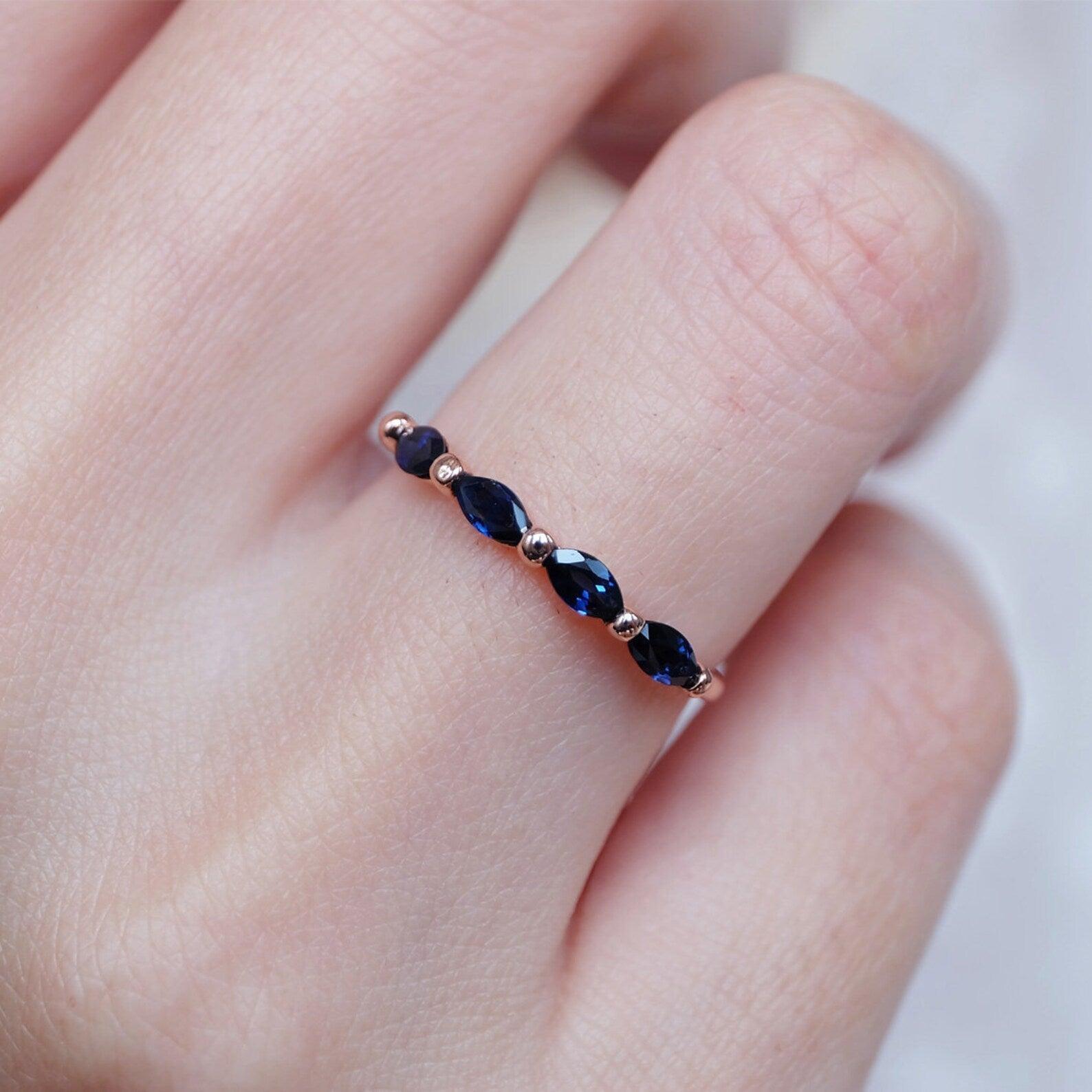 Marquise Sapphire Ring Hiba - SOVATS