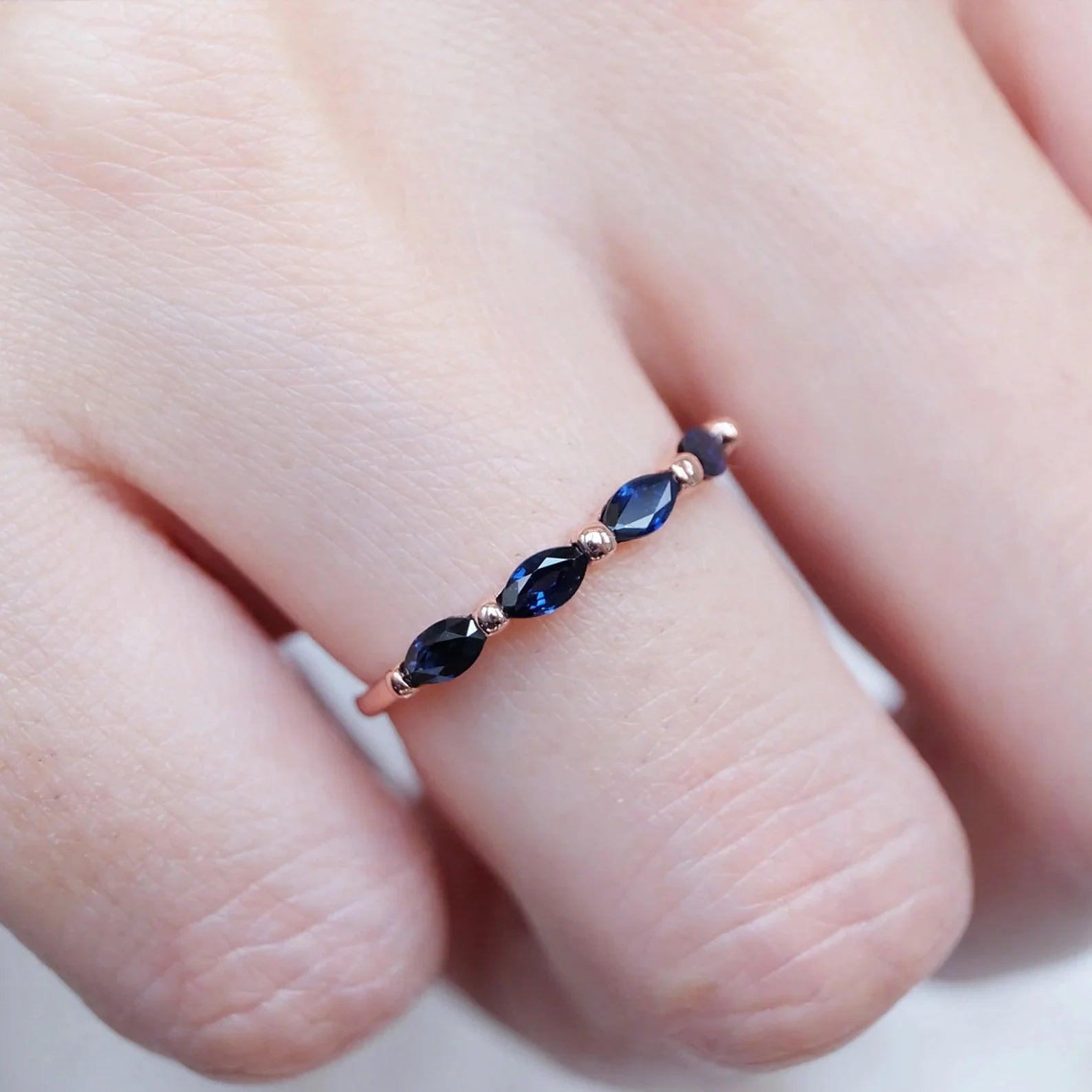 Marquise Sapphire Ring Hiba - SOVATS