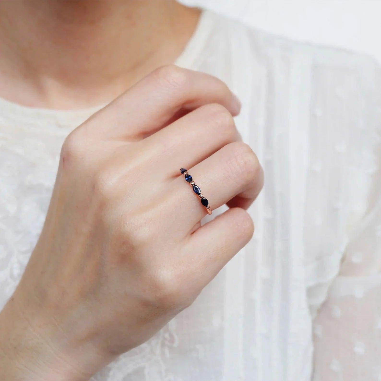 Marquise Sapphire Ring Hiba - SOVATS