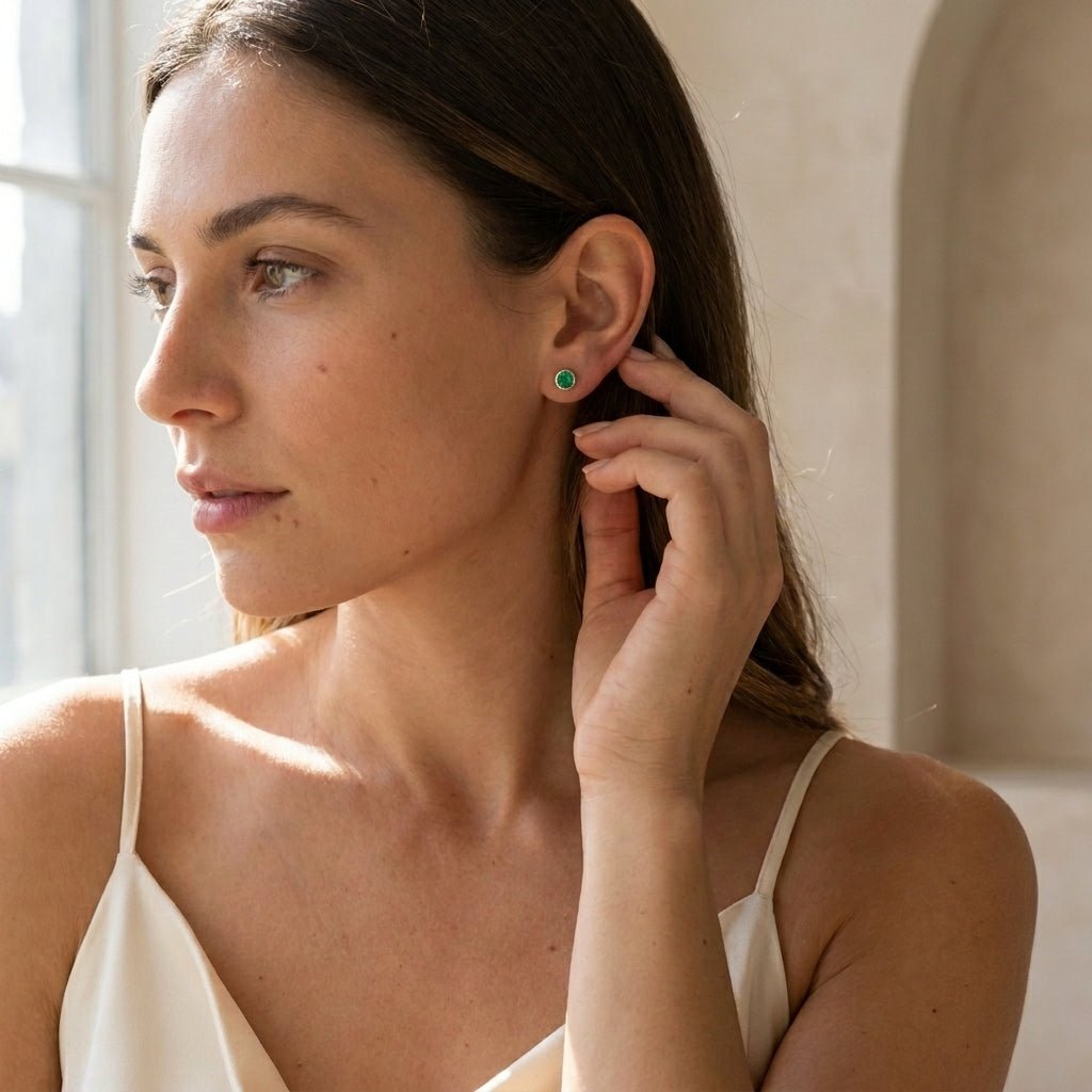 May's Birthstone Earrings Edda - SOVATS