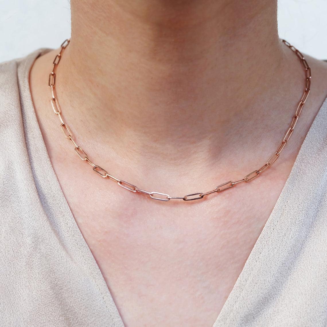 Medium Paperclip Necklace Adira - SOVATS