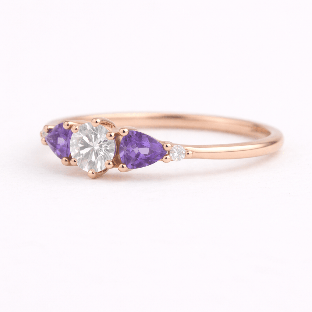 Moissanite Engagement Ring Ami - SOVATS