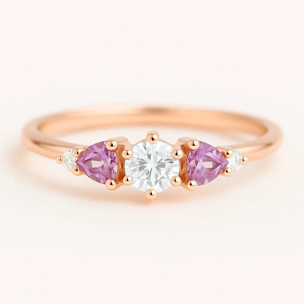 Moissanite Engagement Ring Ami - SOVATS