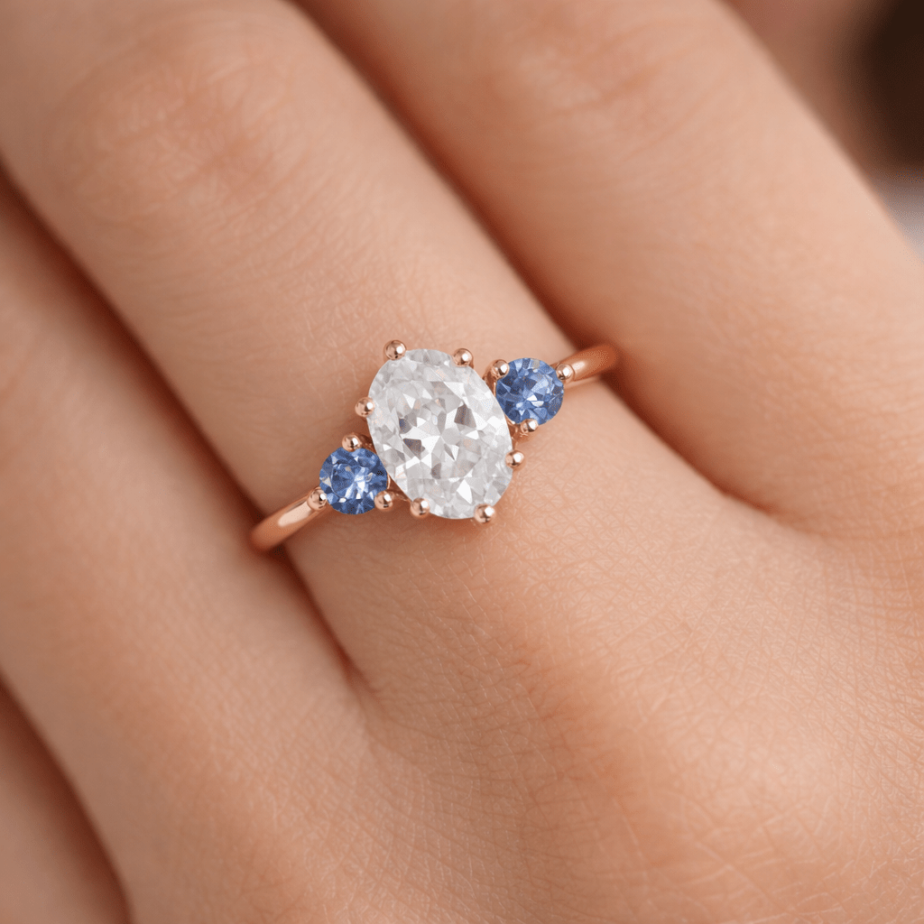 Moissanite Engagement Ring Elan - SOVATS