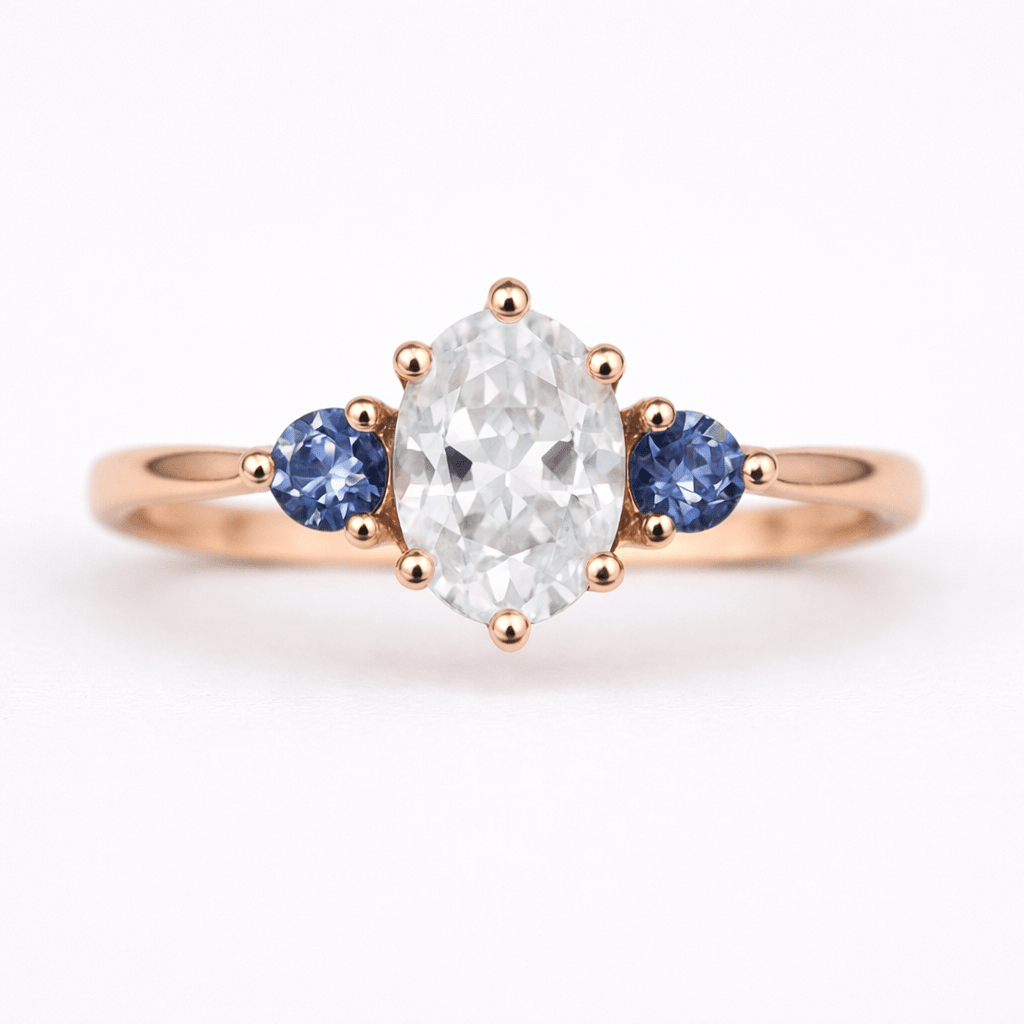 Moissanite Engagement Ring Elan - SOVATS