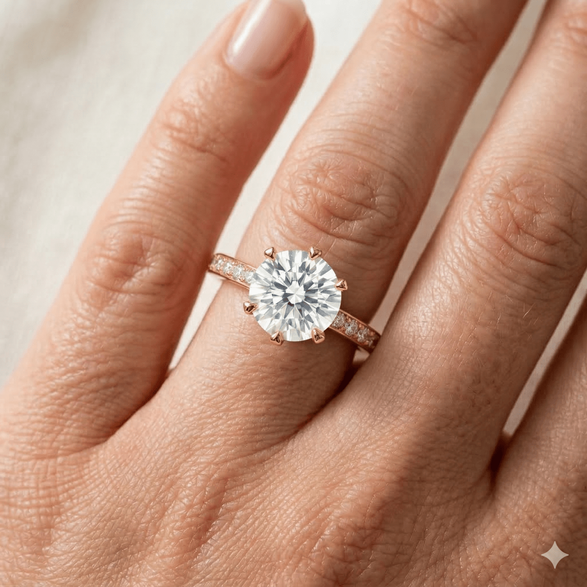 Moissanite Engagement Ring Luna - SOVATS