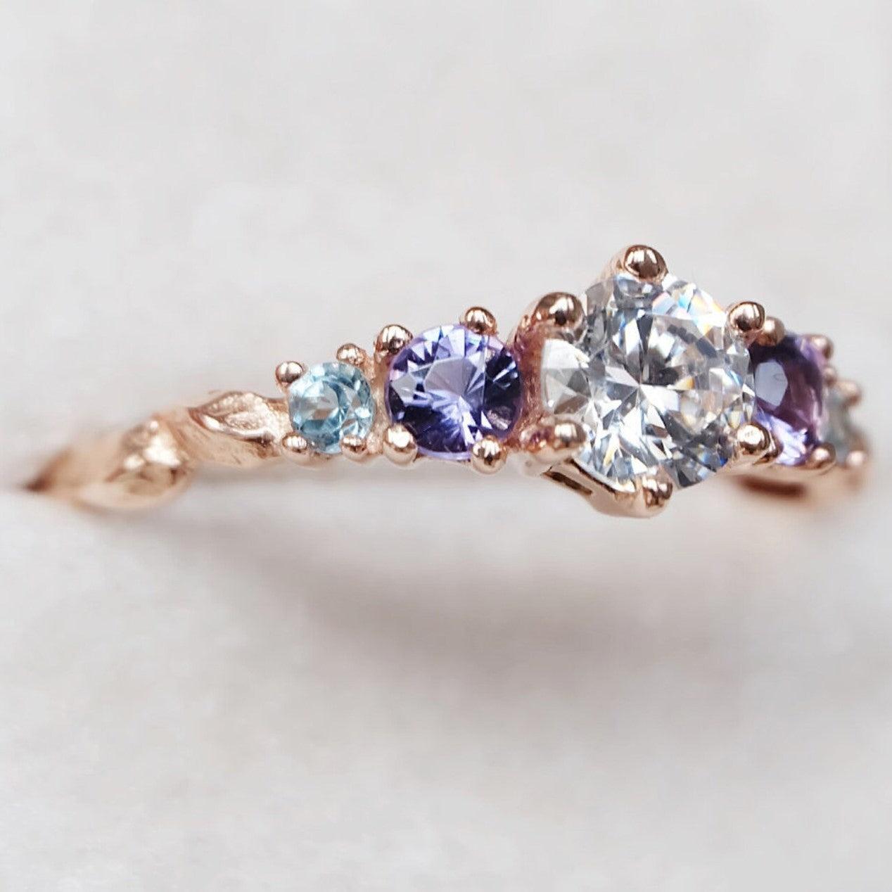 Moissanite Engagement Ring Mastema - SOVATS