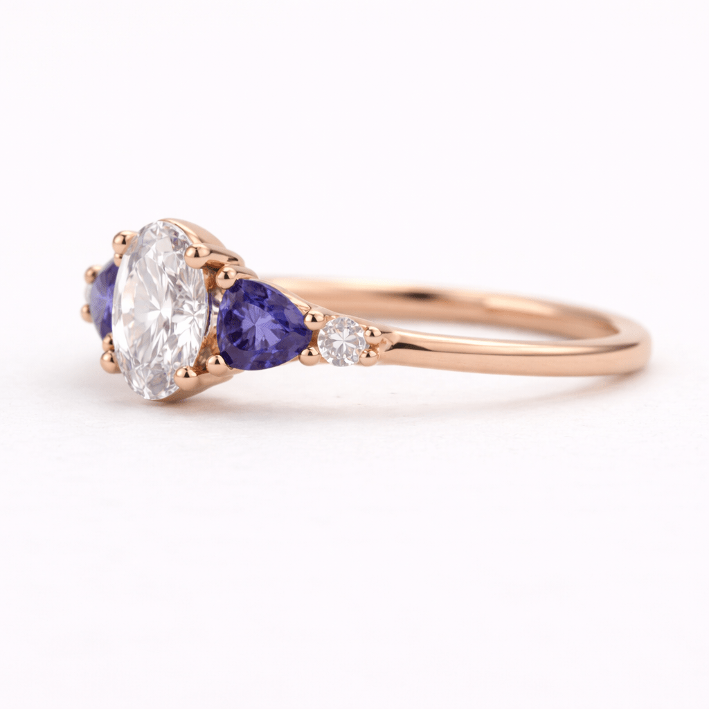 Moissanite Engagement Ring Nestan - SOVATS