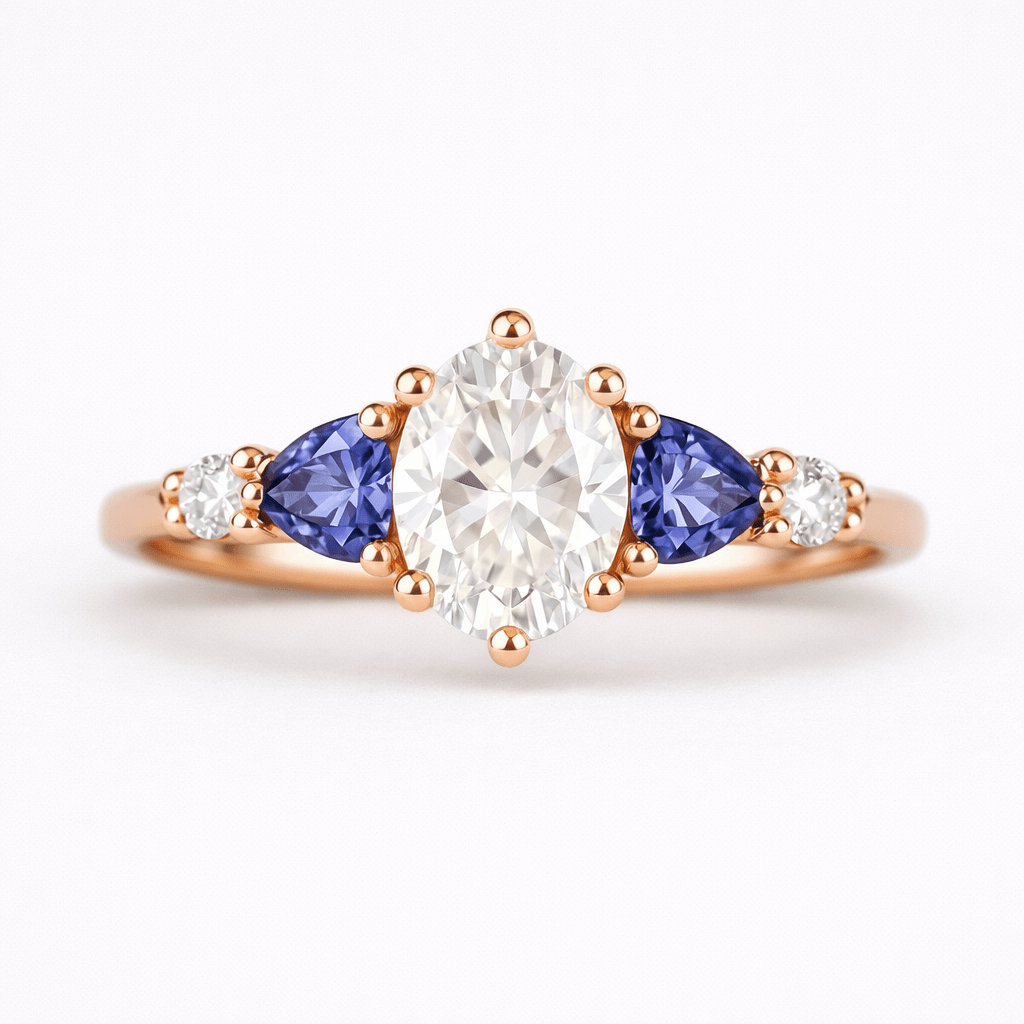 Moissanite Engagement Ring Nestan - SOVATS