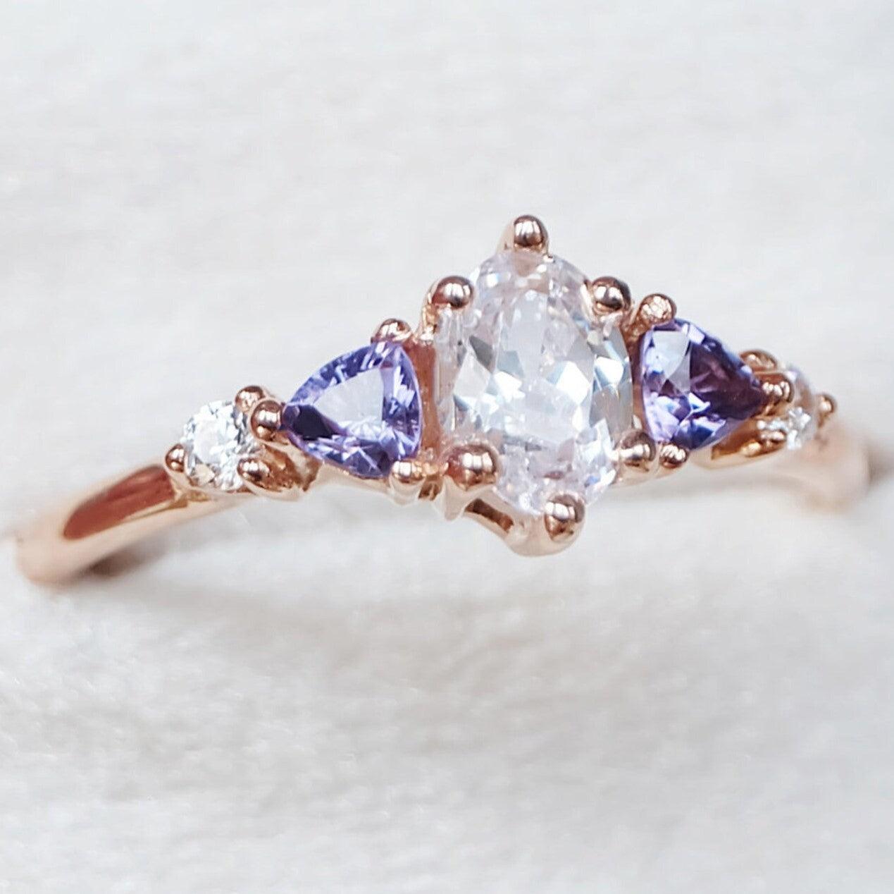 Moissanite Engagement Ring Nestan - SOVATS