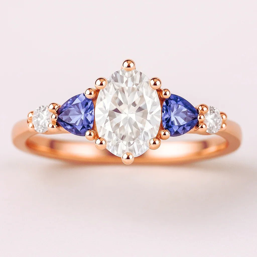 Moissanite Engagement Ring Nestan - SOVATS