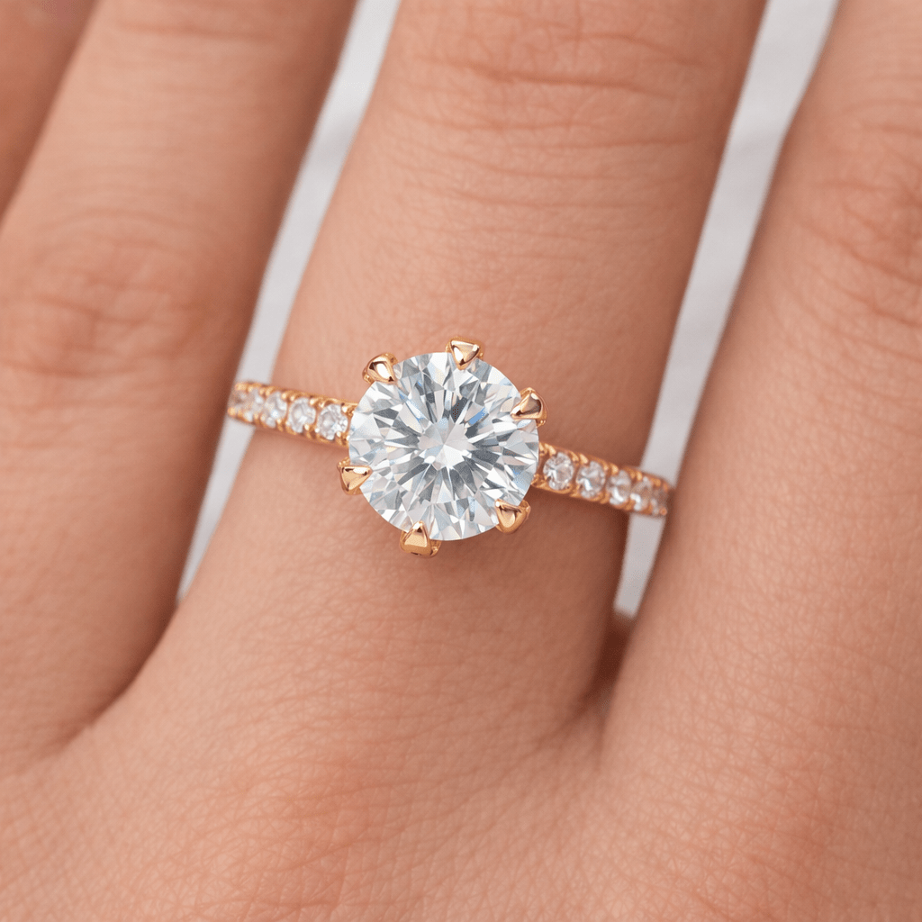 Moissanite Engagement Ring Sima - SOVATS