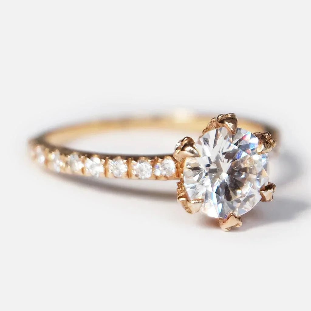 Moissanite Engagement Ring Sima - SOVATS