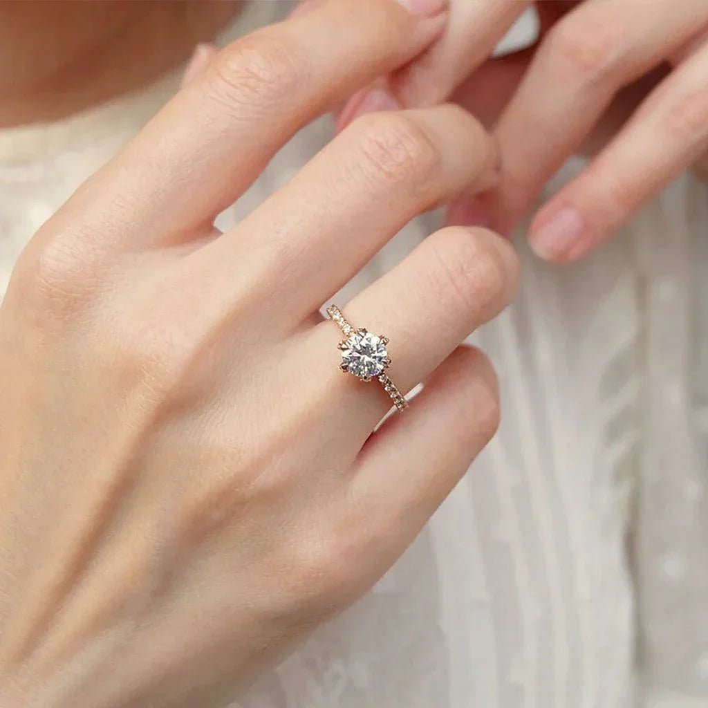 Moissanite Engagement Ring Sima - SOVATS