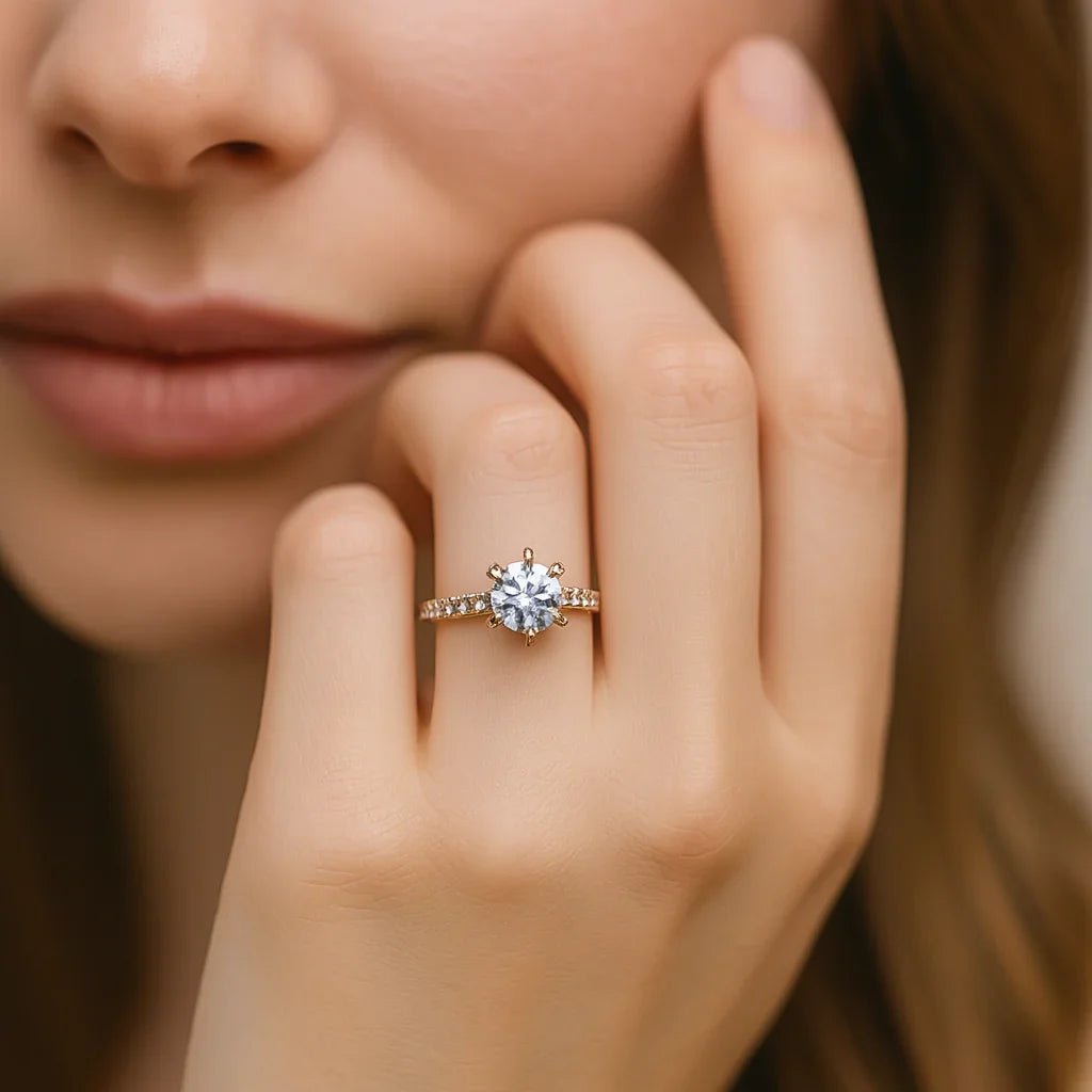 Moissanite Engagement Ring Sima - SOVATS